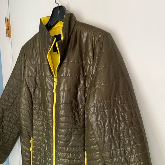 Talbots Primaloft Puffer Jacket Green Yellow Large - Picture 3 of 6
